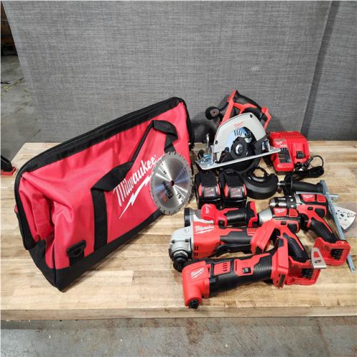 Houston Location AS-IS M18 18-Volt Lithium-Ion Cordless Combo Kit (6-Tool) with 2-Batteries  Charger and Tool Bag