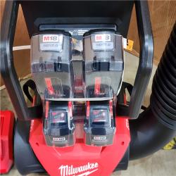 HOUSTON LOCATION - AS-IS (APPEARS LIKE NEW) M18 FUEL 155 MPH 650 CFM 18V Brushless Cordless Dual Battery Backpack Blower Kit W/(4) 12.0 Ah Batteries  (2) Chargers
