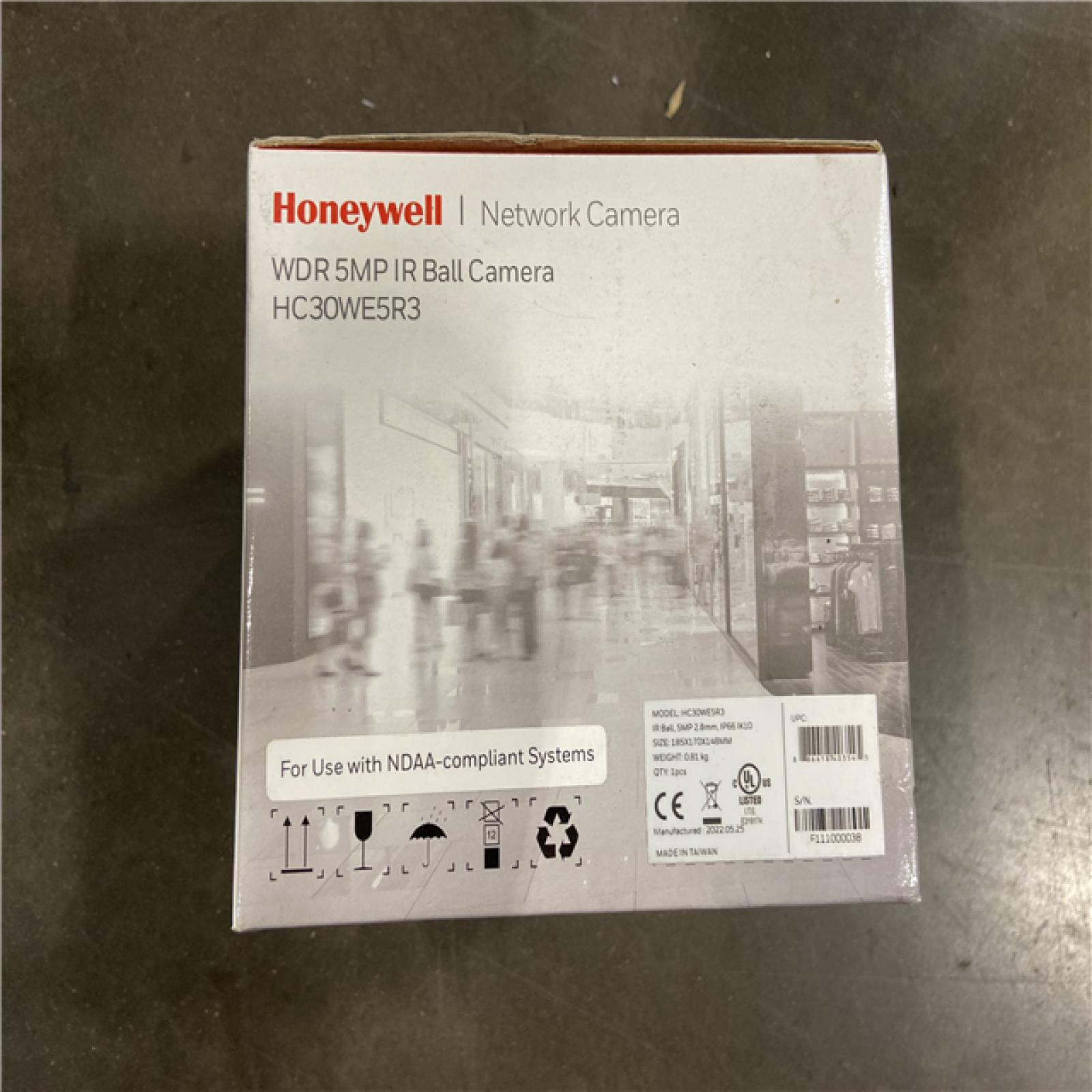NEW! - Honeywell HC30WE5R3 5MP WDR TDN IR Fixed Ball Camera