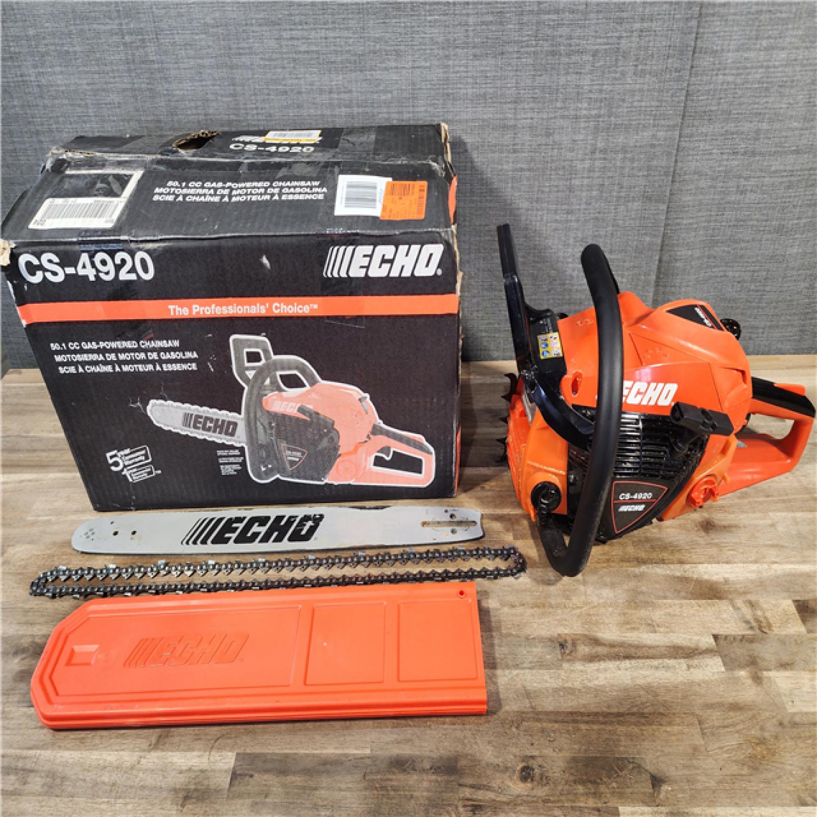 HOUSTON LOCATION - AS-IS ECHO 20 in. 50.1 Cc 2-Stroke Gas Rear Handle Chainsaw