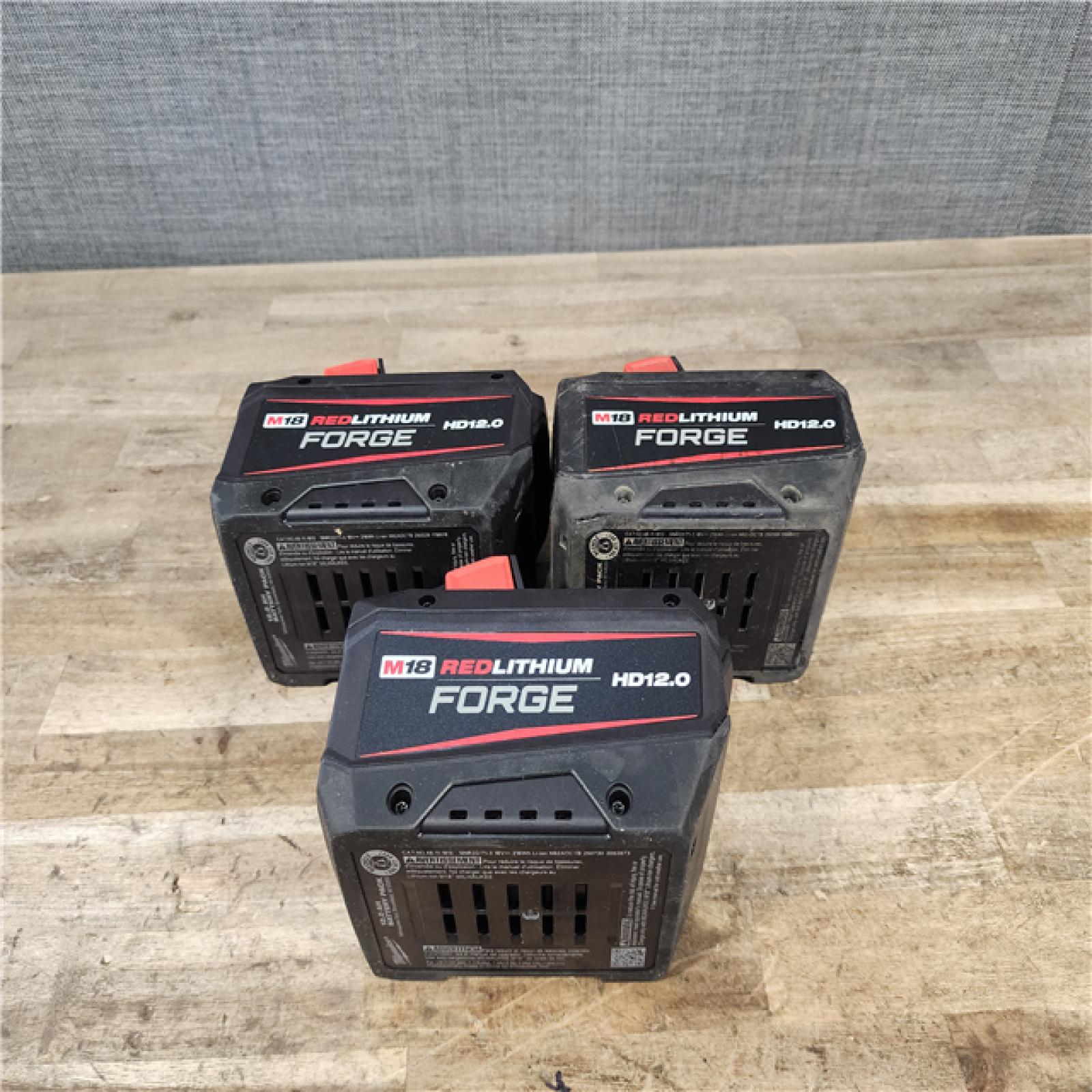 HOUSTON LOCATION - AS-IS MILWAUKEE FORGE BATTERY PACK QTY - 3
