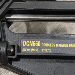 AS-IS DEWALT 20V MAX XR 16-Gauge Electric Cordless Angled Finishing Nailer Kit