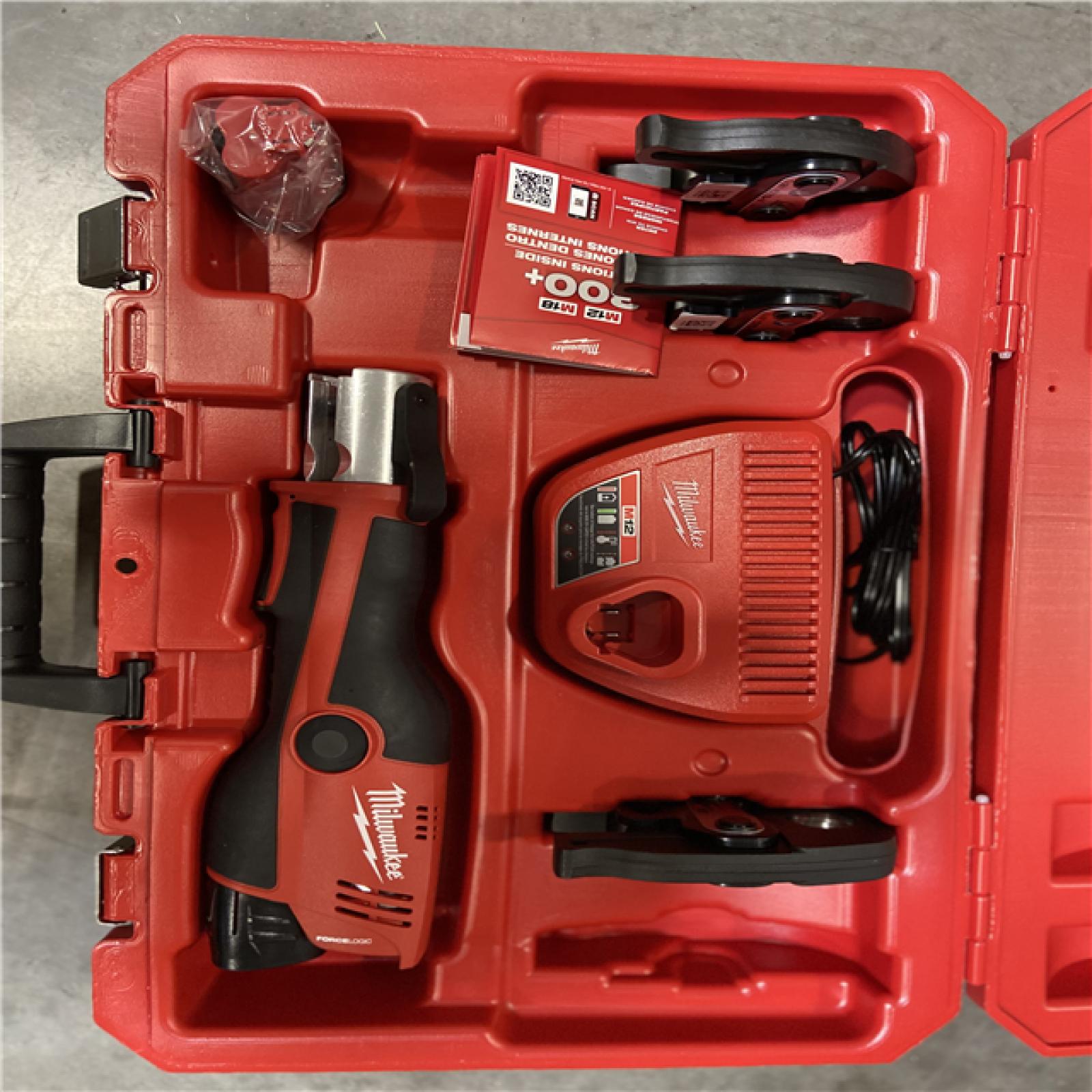 NEW! - Milwaukee M12 12-Volt Lithium-Ion Force Logic Cordless Press Tool Kit (3 Jaws Included) with Two 1.5 Ah Battery and Hard Case