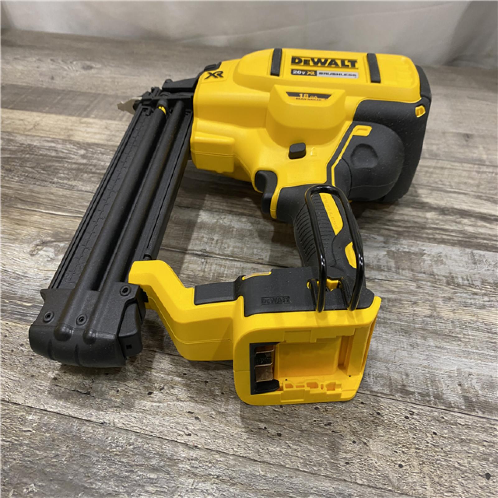 AS-IS DEWALT 20V MAX XR Lithium-Ion Electric Cordless 18-Gauge Brad Nailer (Tool Only)