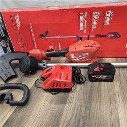 AS-IS Milwaukee M18 FUEL 18V 16 in. Brushless Cordless Battery Powered String Trimmer W/QUIK-LOK Attachment Capability & 8.0 Ah Battery