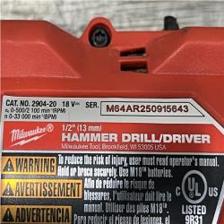 AS-IS Milwaukee FUEL 18V Lithium-Ion Brushless Cordless 1/2 in. Hammer Drill Driver Kit