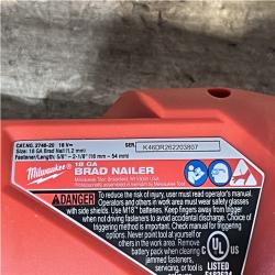 Houston Location AS-IS Milwaukee FUEL 18-Volt Lithium-Ion Brushless Cordless Gen II 18-Gauge Brad Nailer (Tool-Only)