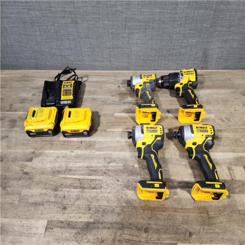 HOUSTON LOCATION - AS-IS DEWALT 4 TOOL COMBO KIT W/ (2) BATTERY & CHARGER