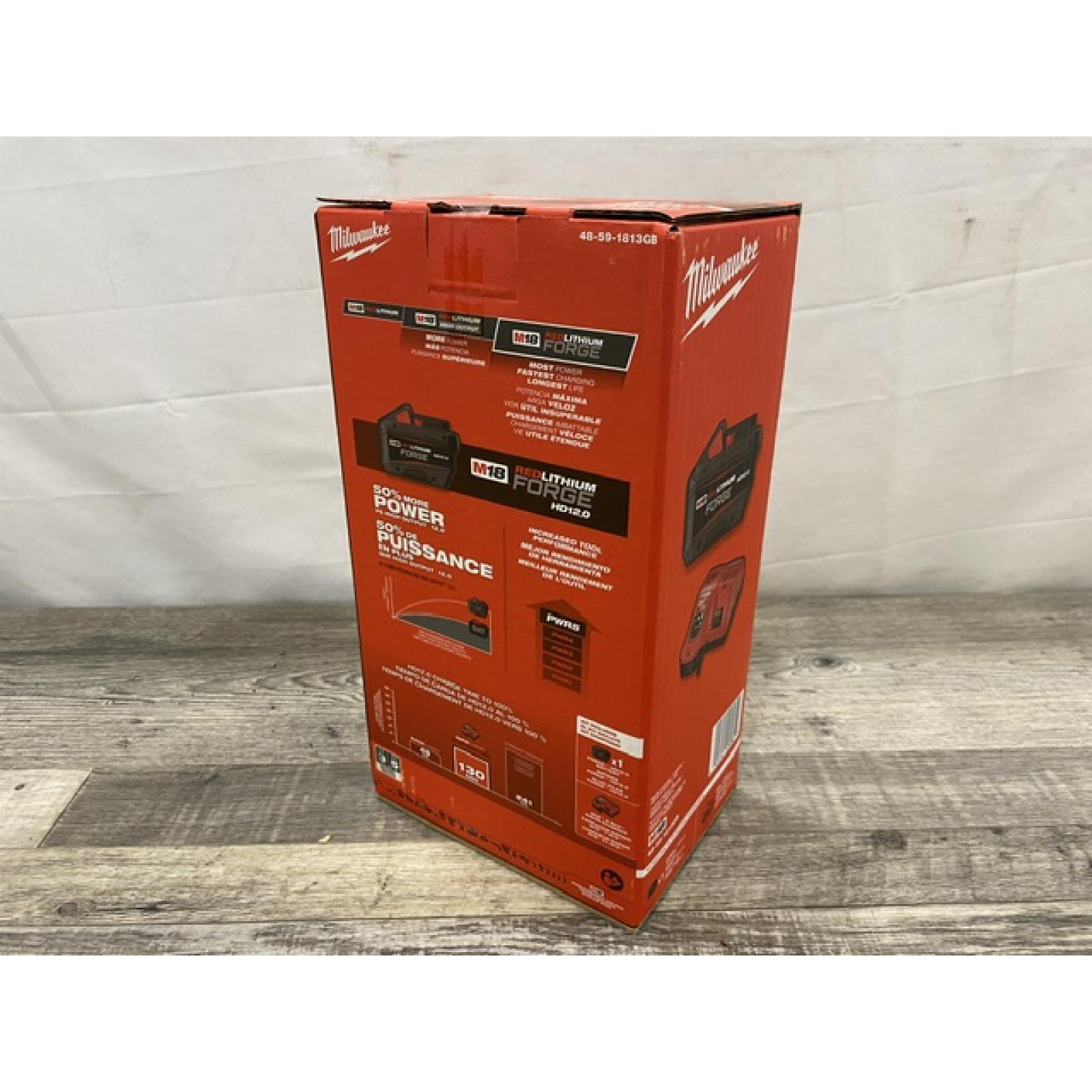NEW - Milwaukee 18-Volt Lithium-Ion REDLITHIUM FORGE Starter Kit with 12. 0Ah Battery and Charger