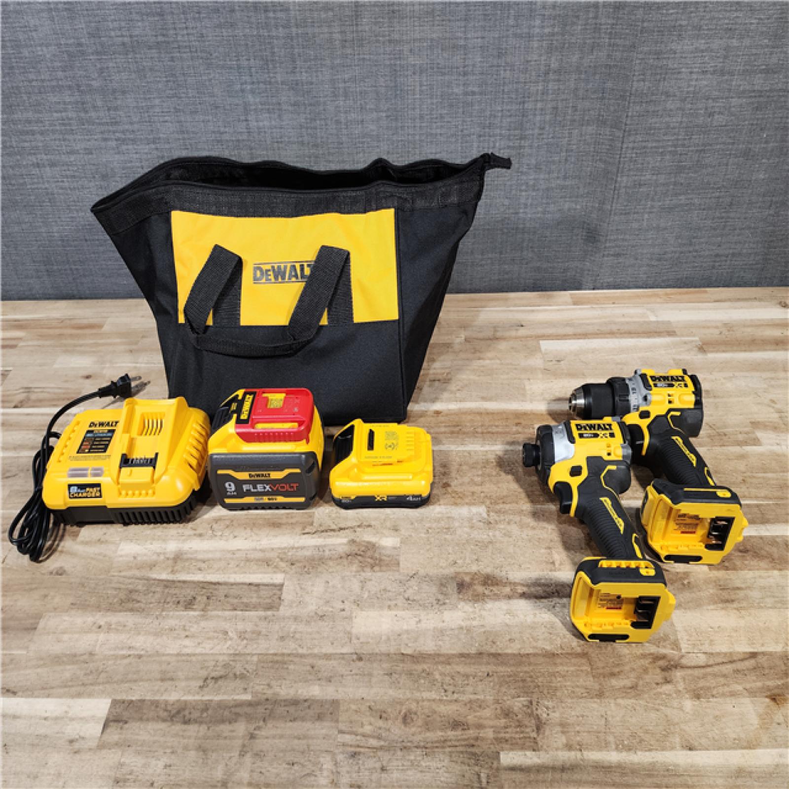 HOUSTON LOCATION - AS-IS DEWALT 2 TOOL COMBO KIT W/ (2) BATTERY & CHARGER