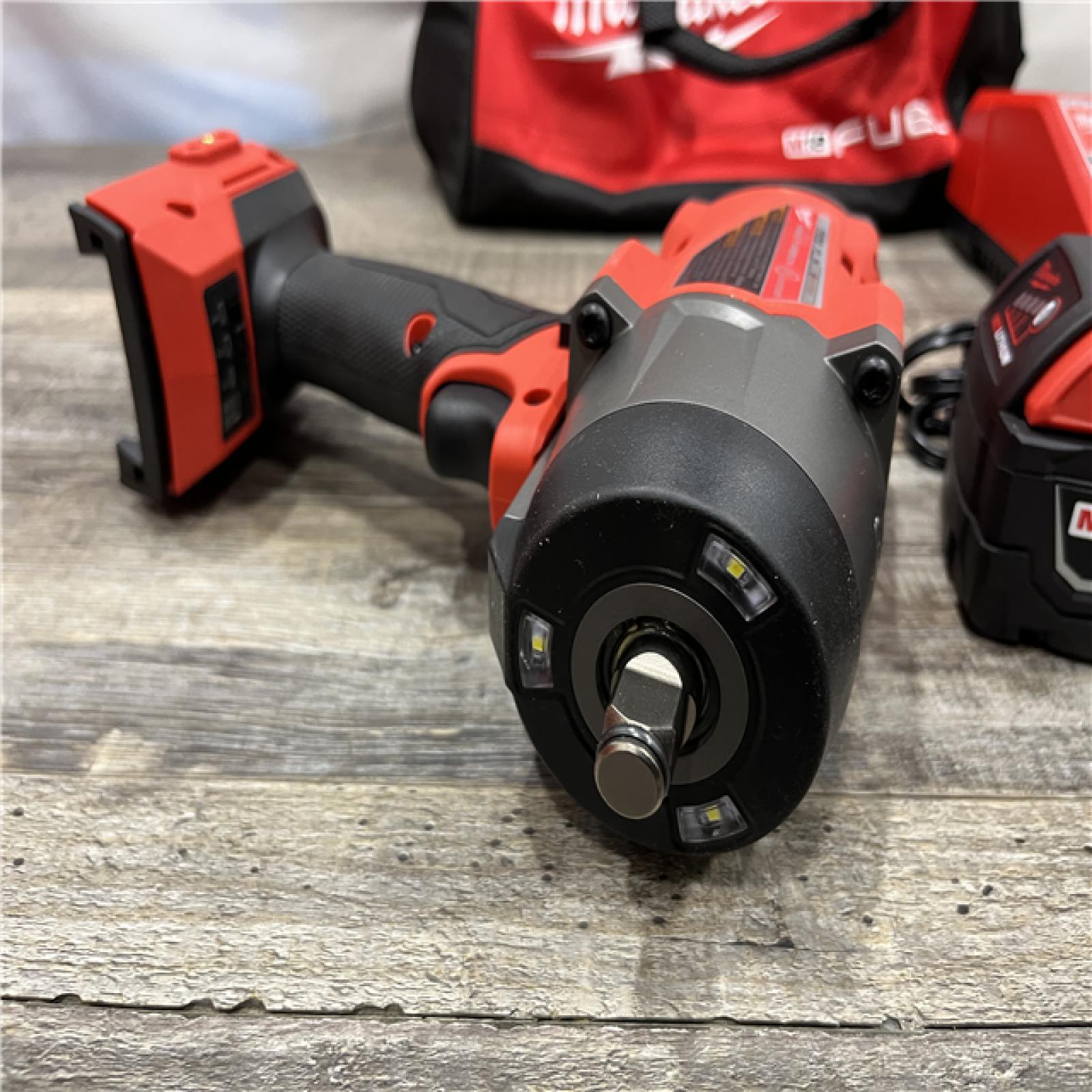AS-IS Milwaukee FUEL 18V Lithium-Ion Brushless Cordless 1/2 in. Impact Wrench w/Friction Ring Kit