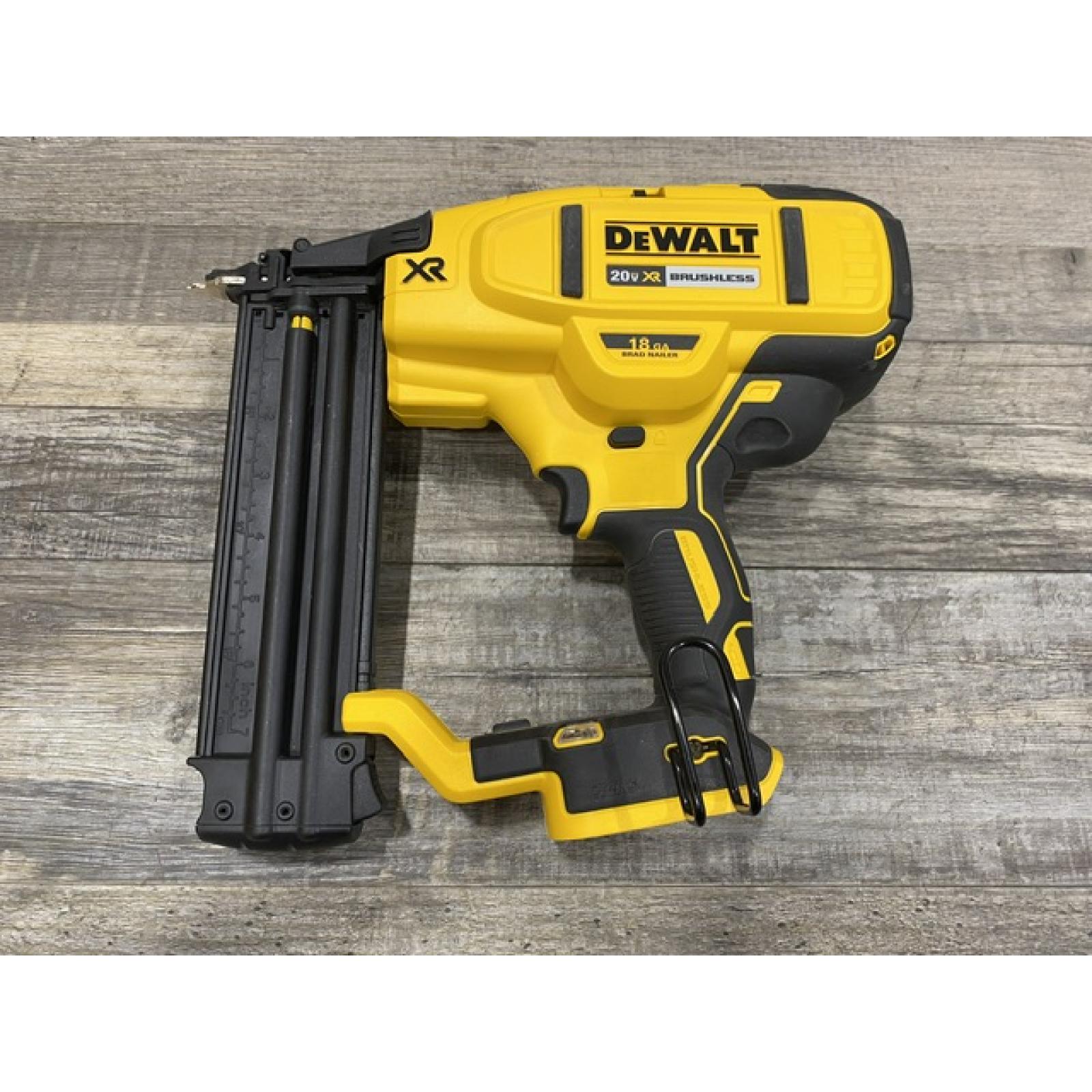 AS-IS DEWALT 20V MAX XR Lithium-Ion Electric Cordless 18-Gauge Brad Nailer (Tool Only)