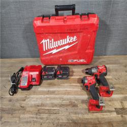 HOUSTON LOCATION - AS-IS Milwaukee FUEL 18V Lithium-Ion Brushless Cordless Hammer Drill and Impact Driver Combo Kit