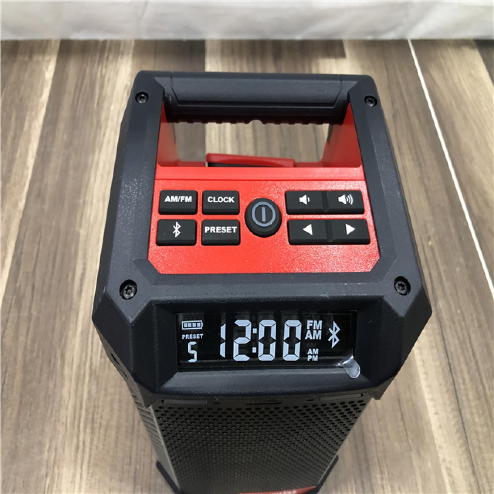 AS-IS Milwaukee 12-Volt Lithium-Ion Cordless Bluetooth/AM/FM Jobsite Radio with Charger