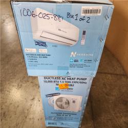 Phoenix NEW Hessaire DIY 21 SEER2 18 000 BTU WiFi 1.5-Ton Ductless Mini Split Air Conditioner  Heat Pump  Variable Speed Inverter-208V/230V (SEALED)