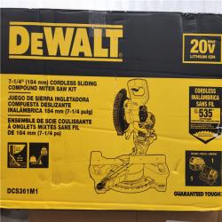 NEW- DEWALT  20V MAX Cordless 7-1/4 in. Sliding Miter Saw with (1) 20V Battery 4.0Ah