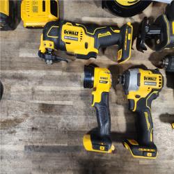 HOUSTON LOCATION - AS-IS DEWALT 7 TOOL COMBO KIT W/ (2) BATTERY & CHARGER