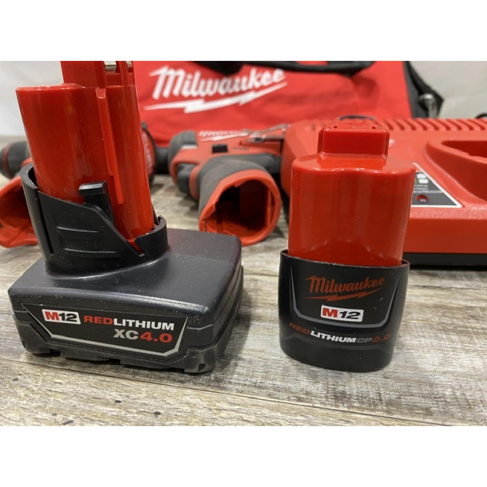 AS-IS Milwaukee FUEL 12-Volt Lithium-Ion Brushless Cordless Hammer Drill and Impact Driver Combo Kit