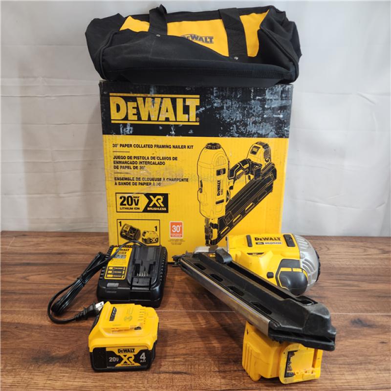 ASIS DeWalt Cordless Brushless Paper Collated 30 Framing Nailer KIT