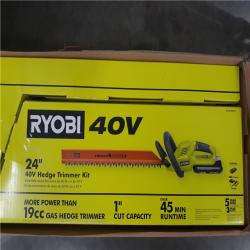 California NEW Ryobi 24 40V Hedge Trimmer Kit (2 Boxes)