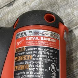 AS-IS Milwaukee FUEL 12-Volt Lithium-Ion Brushless Cordless Orbital Detail Sander (Tool-Only)
