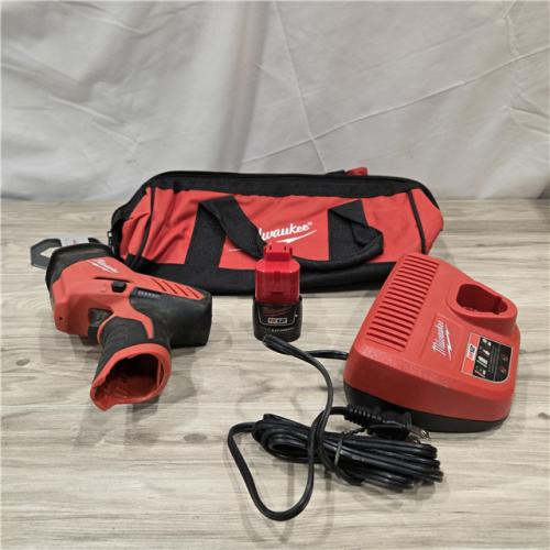 AS-IS Milwaukee 2420-21 12V 1.5Ah Cordless Straight Handle Reciprocating Saw Kit