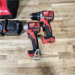 HOUSTON LOCATION - AS - IS Milwaukee 2 Tool Combo Kit W/ (2) Battery & Charger