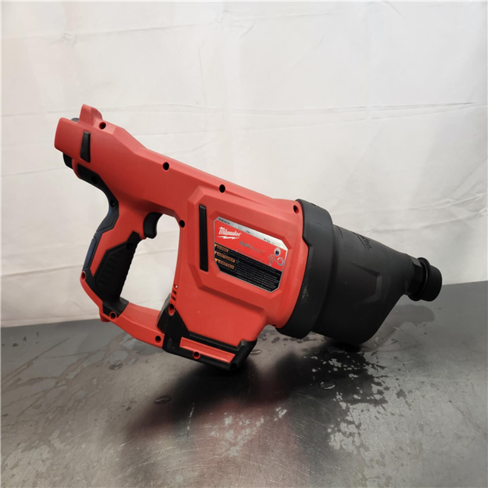 AS-IS- M12 12-Volt Lithium-Ion Cordless Drain Cleaning Airsnake Air Gun Kit with (1) 2.0Ah Battery  Toilet Attachments