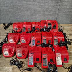 HOUSTON LOCATION - AS-IS MILWAUKEE BATTERY CHARGER PACK QTY - 14