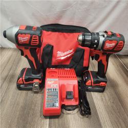 AS-IS- Milwaukee 18V Cordless Brushed 2-Tool Drill/Driver and Impact Driver Kit