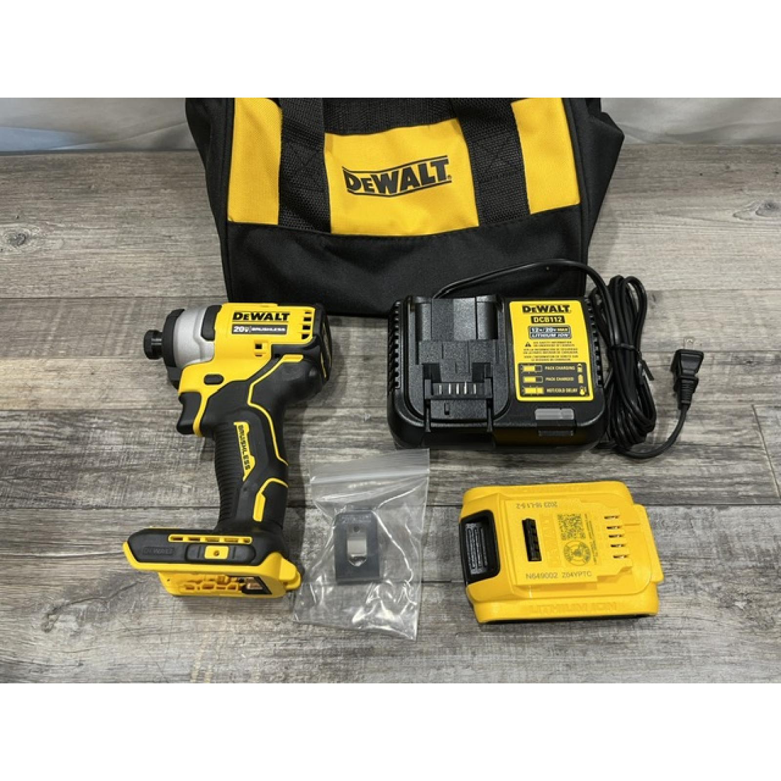 AS-IS DEWALT Atomic 20V Max Lithium-Ion Brushless Cordless Compact 1/4 in. Impact Driver Kit