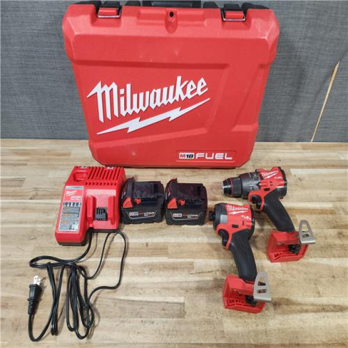 HOUSTON LOCATION - AS - IS Milwaukee FUEL 18V Lithium-Ion Brushless Cordless Hammer Drill and Impact Driver Combo Kit
