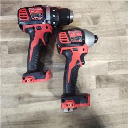HOUSTON LOCATION - AS-IS Milwaukee M18 18V Cordless Brushed 2 Tool Drill/Driver and Impact Driver Kit