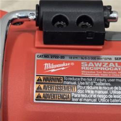 AS-IS Milwaukee M18 Fuel 18V Super Sawzall Reciprocating Saw 2722-20 (Bare Tool)
