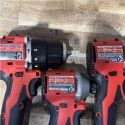 Houston Location AS-IS Milwaukee Hammer Drill Driver and Impact Drivers QTY/2 and Battery with Charger