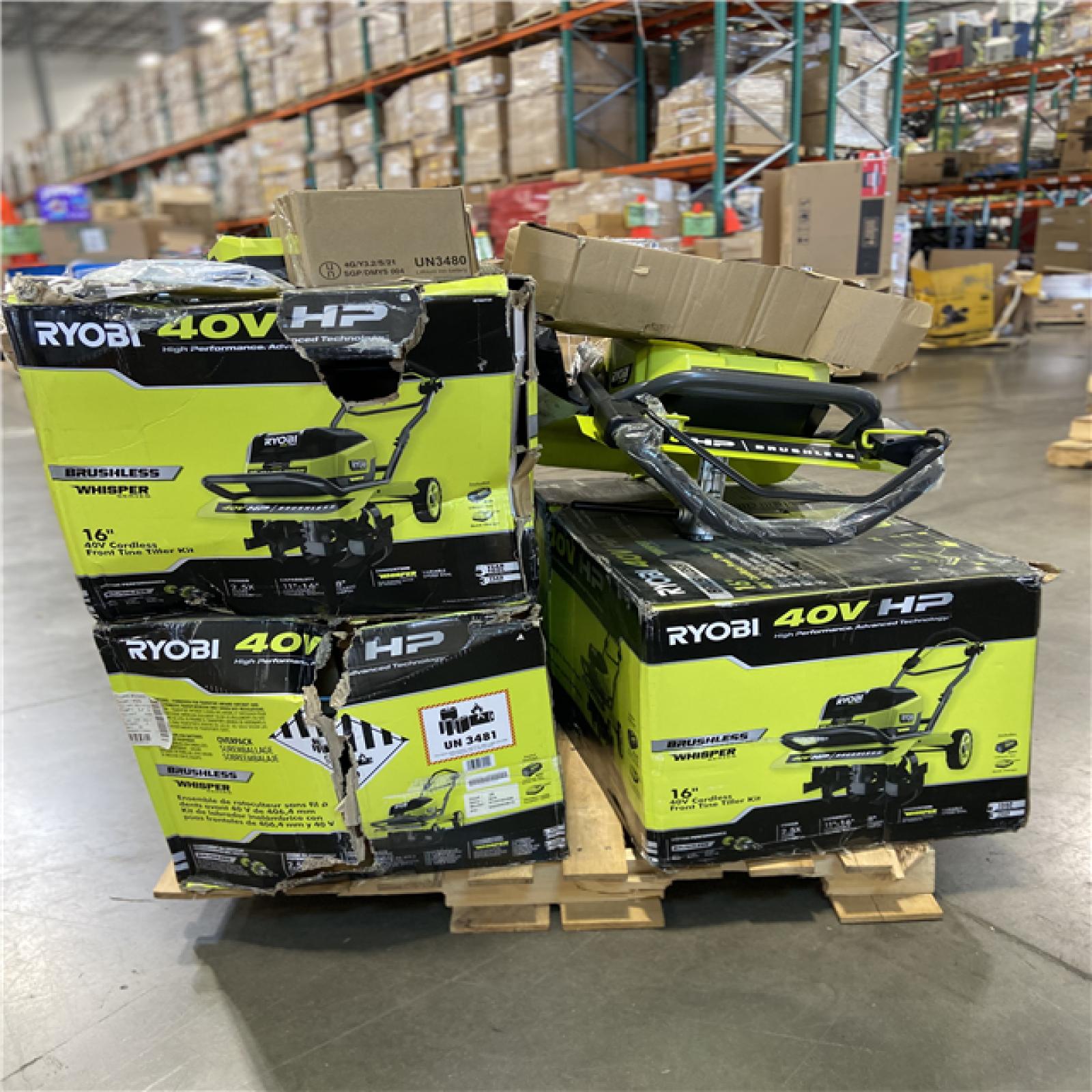 DALLAS LOCATION - RYOBI 40V HP Brushless 16 in. Front Tine Tiller with Adjustable Tilling 4 (UNITS)