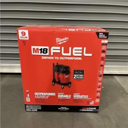 NEW - Milwaukee 18 FUEL 9 Gal. Cordless DUAL-BATTERY Wet/Dry Shop Vacuum Kit