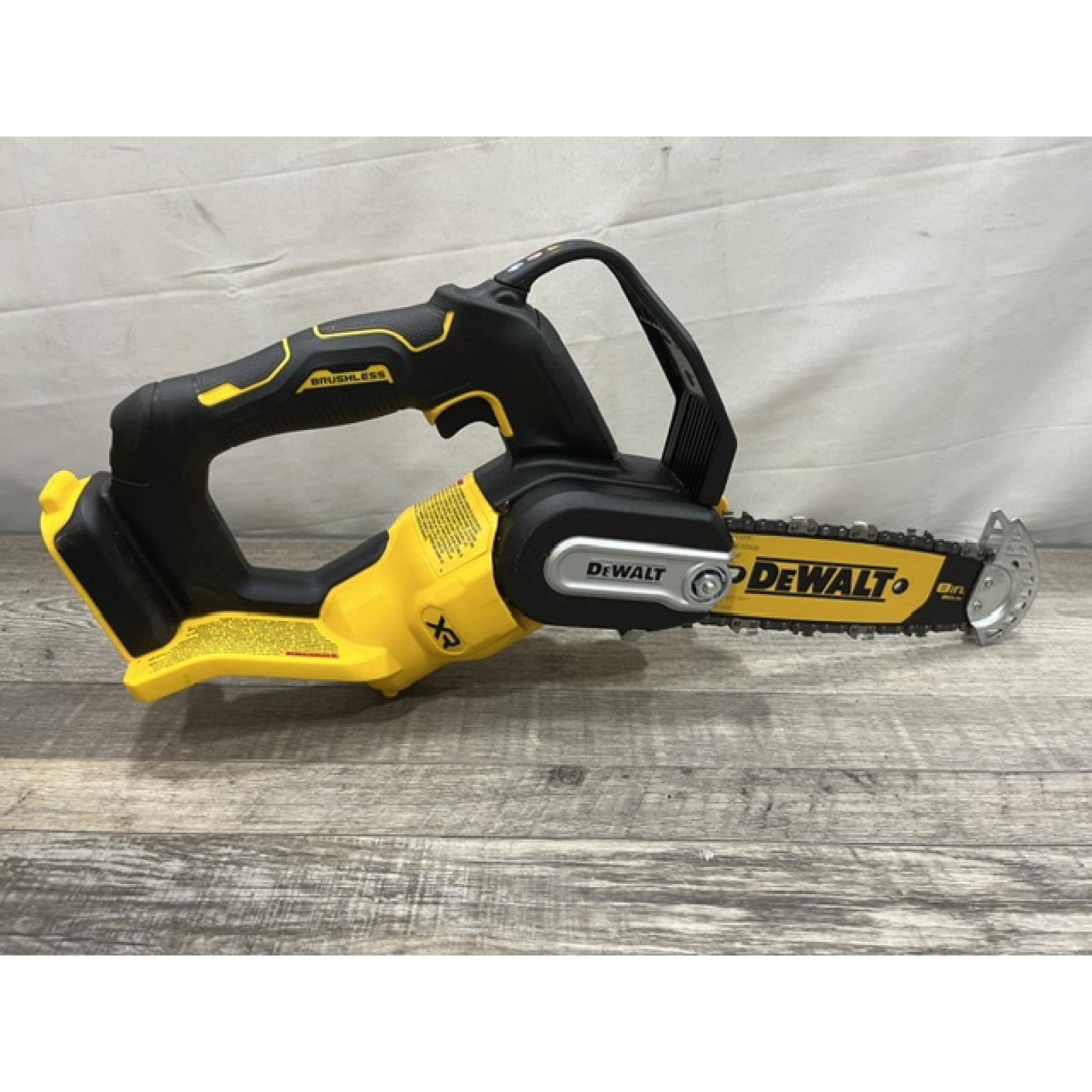 AS-IS DEWALT 20V MAX 8 in. Brushless Cordless Battery Powered Pruning Chainsaw (Tool Only)