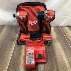 AS-IS Milwaukee 18V Lithium-Ion Brushless Cordless Compact Drill/Impact Combo Kit