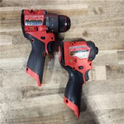 HOUSTON LOCATION - AS-IS Milwaukee FUEL 12-Volt Lithium-Ion Brushless Cordless Hammer Drill and Impact Driver Combo Kit