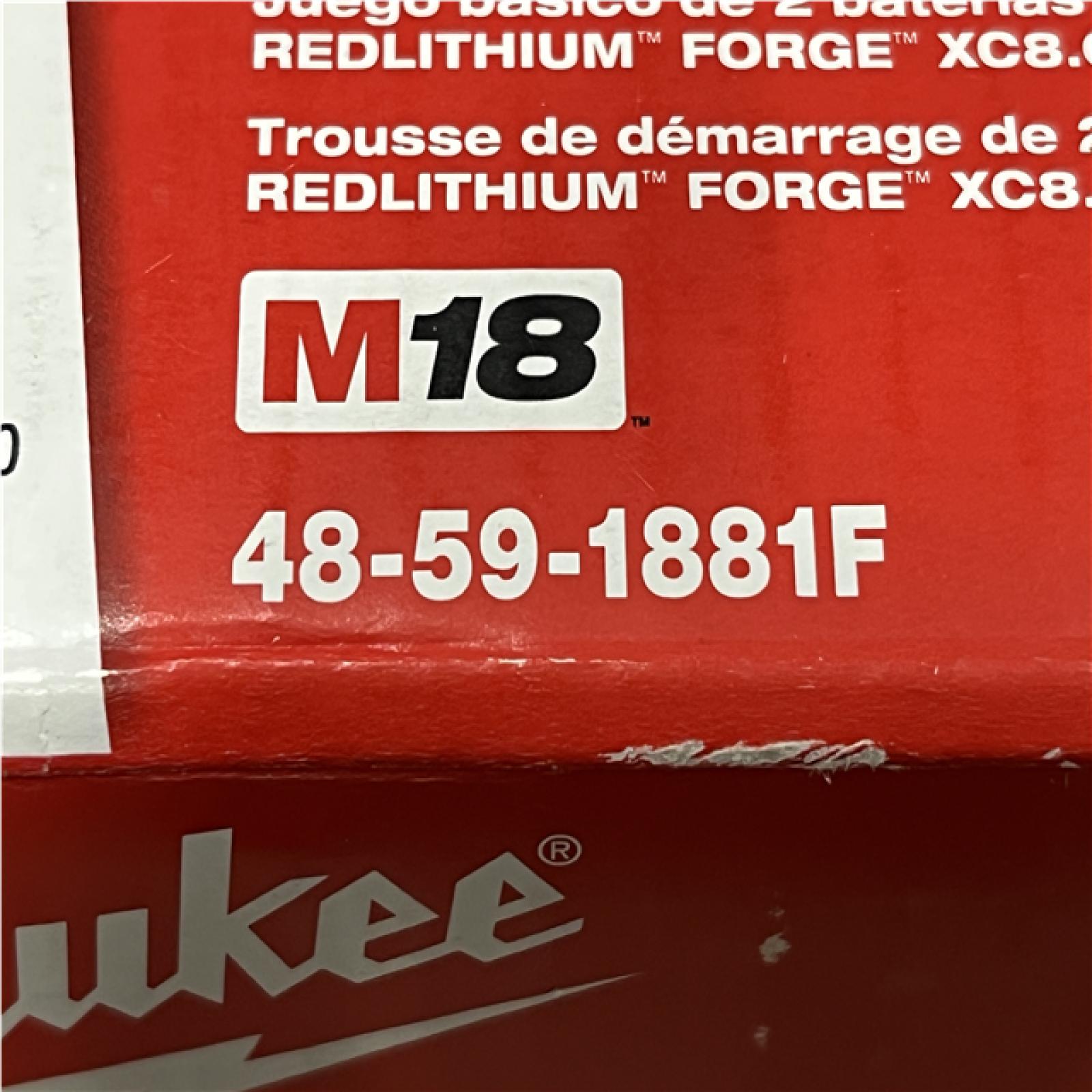 NEW - Milwaukee 18-Volt Lithium-Ion REDLITHIUM FORGE Starter Kit with (2) 8. 0Ah Battery and Rapid Charger