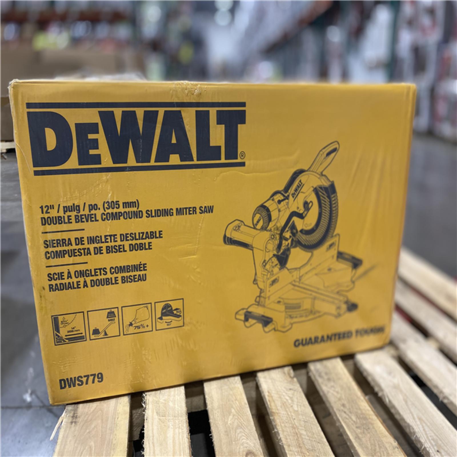NEW- DeWalt 15 Amps 12 in. Corded Dual-Bevel Sliding Compound Miter Saw