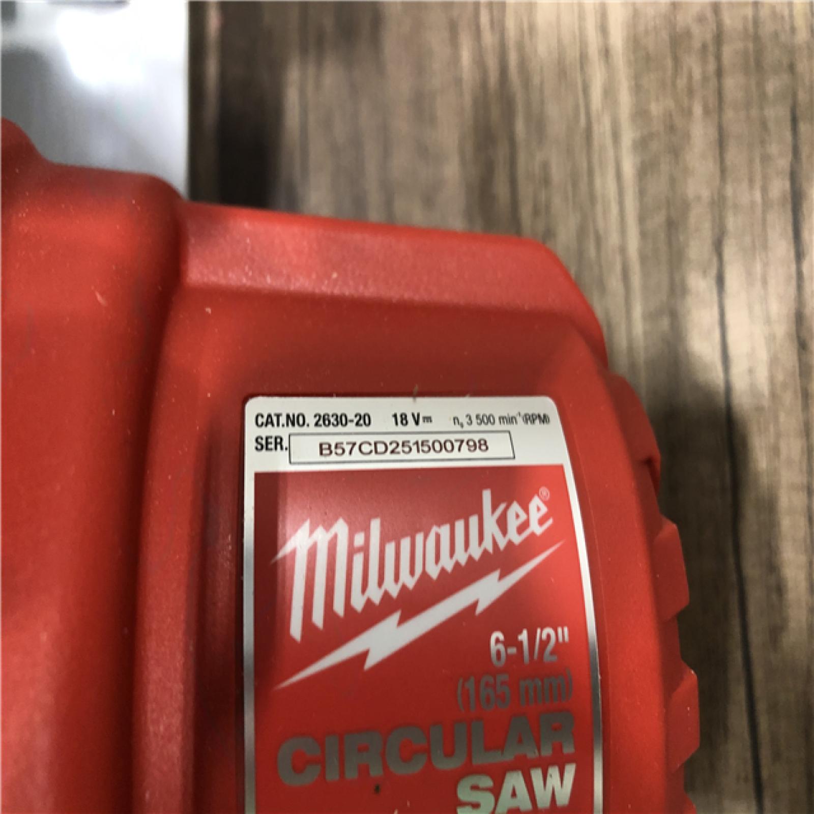 AS-IS Milwaukee 18V Lithium-Ion Cordless 6-1/2 in. Circular Saw (Tool-Only)