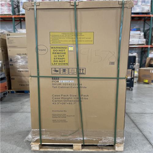 DALLAS LOCATION -AS-IS Husky 42 in. W x 82 in. H x 24 in. D Extra Wide Pre-Assembled 19-Gauge Welded Steel 1-Piece Garage Storage System in Black