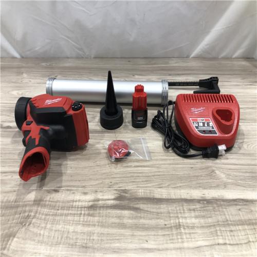 AS-IS M12 12V Lithium-ion Cordless 20 Oz. Aluminum Barrel Adhesive and Caulk Gun Kit