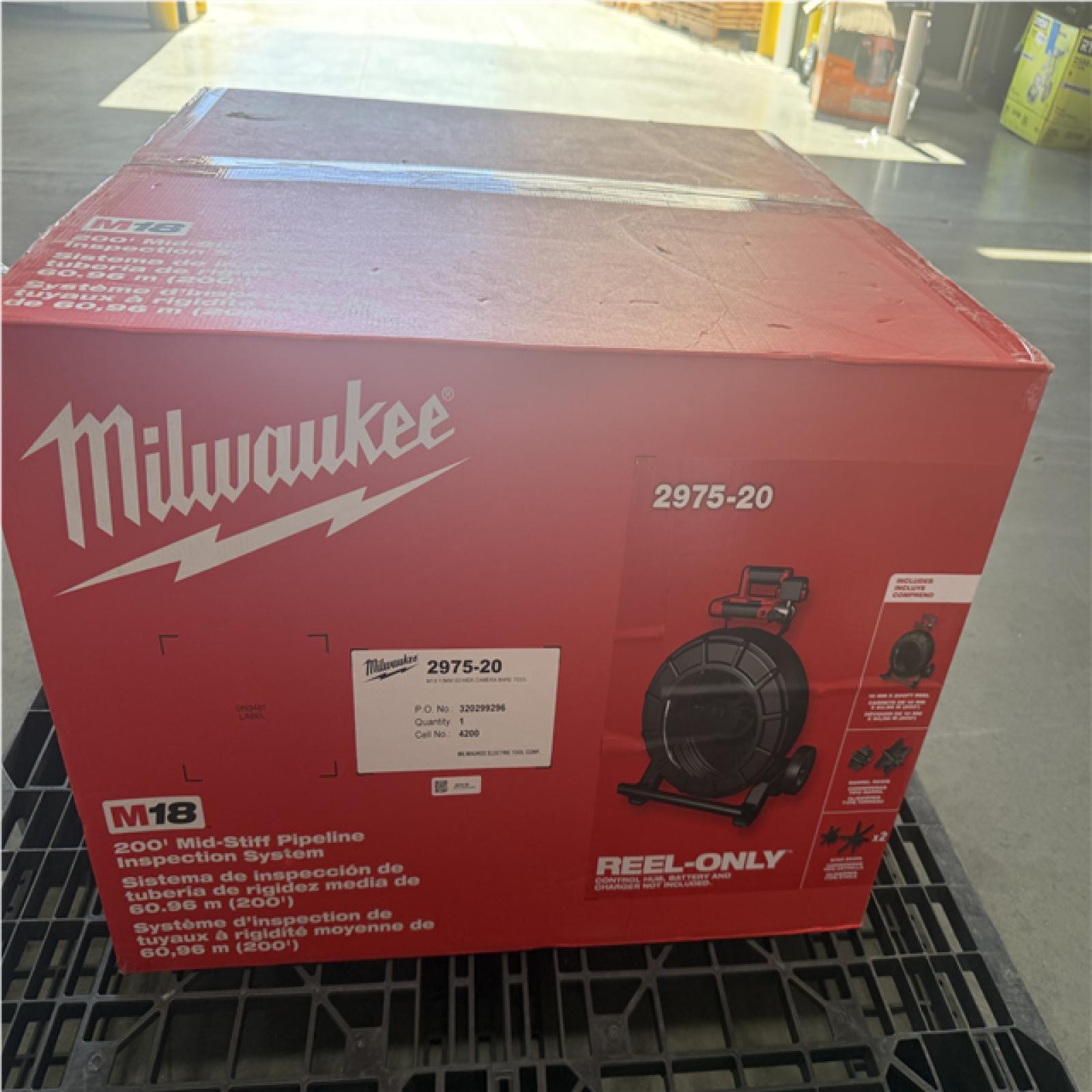 CALIFORNIA AS IS MILWAUKEE 200' MID STIFF PIPELINE INSPECTION SYSTEM