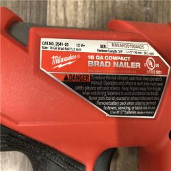 AS-IS Milwaukee FUEL 12-Volt Lithium-Ion Brushless Cordless 18-Gauge 1-1/2 in. Compact Brad Nailer (Tool Only)