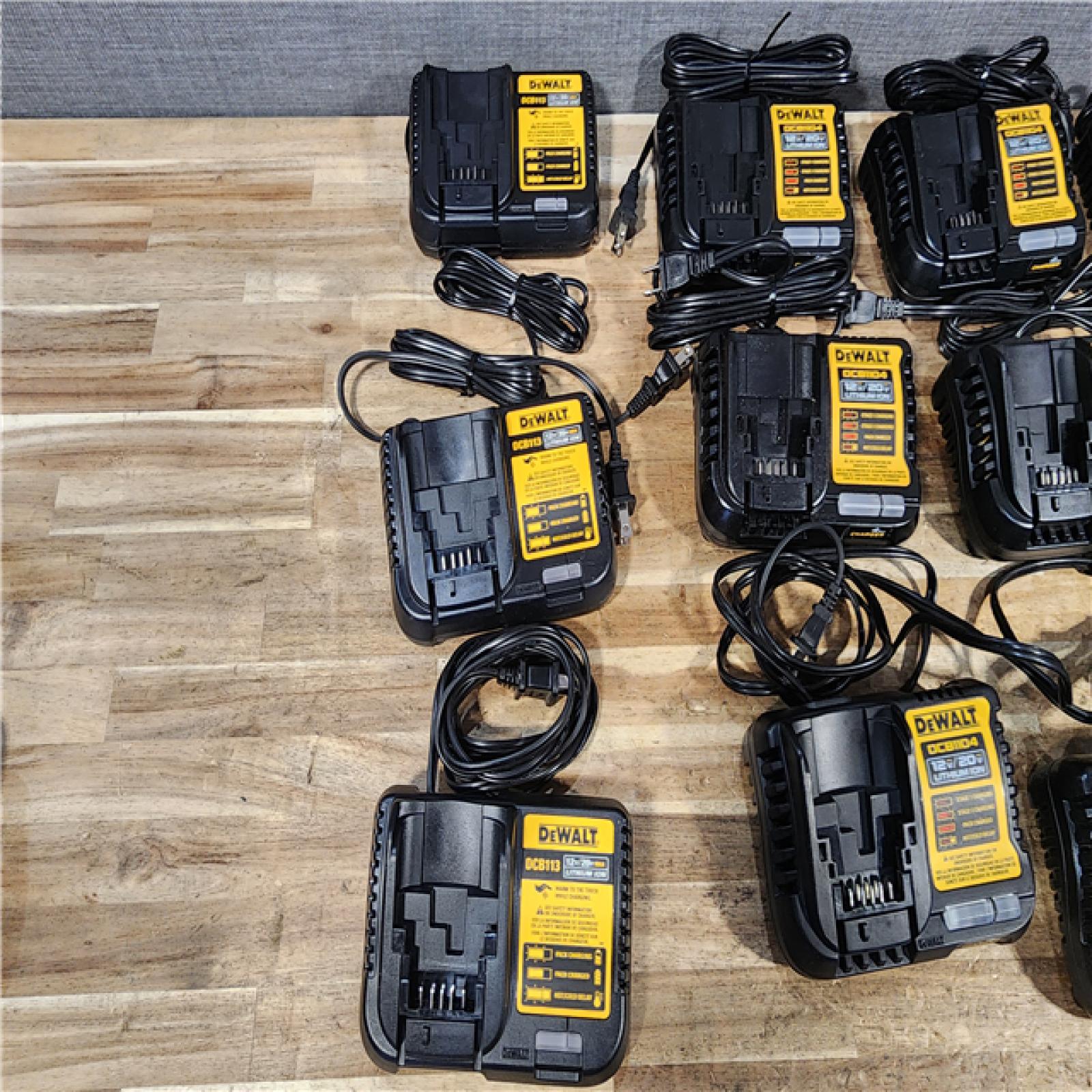 HOUSTON LOCATION - AS - IS DEWALT BATTERY CHARGER PACK QTY - 13