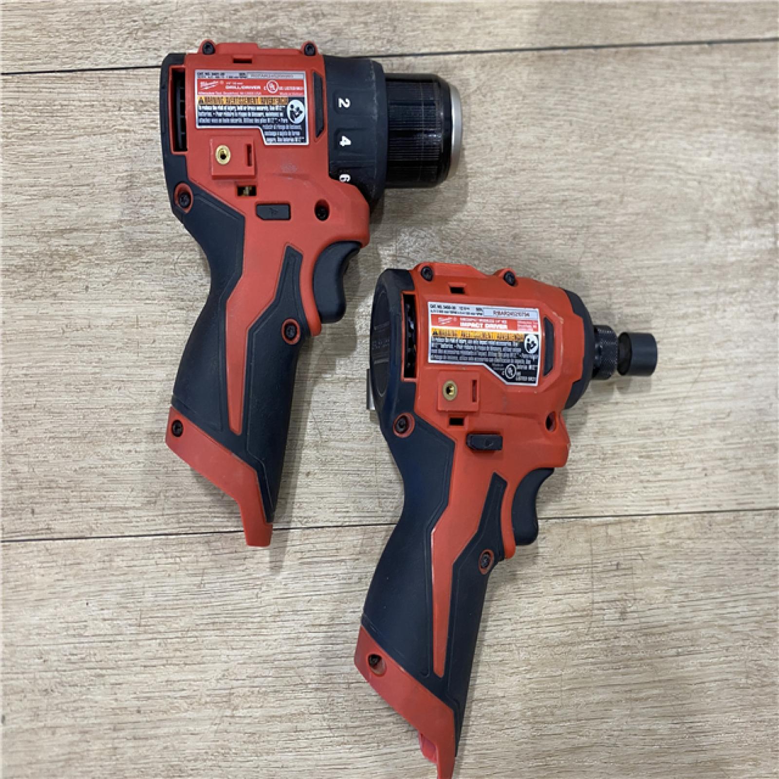 AS-IS Milwaukee FUEL 12-Volt Lithium-Ion Brushless Cordless Hammer Drill and Impact Driver Combo Kit