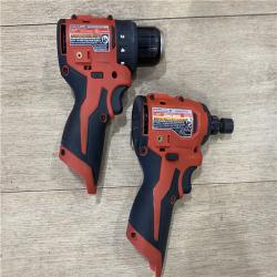 AS-IS Milwaukee FUEL 12-Volt Lithium-Ion Brushless Cordless Hammer Drill and Impact Driver Combo Kit